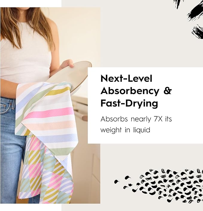 GEOMETRY Bar Towels for Kitchen Premium Towels for Cleaning Dishes & Glassware - Absorbent & Fast Drying Kitchen Towels - Gradient Star, 12" x 14" - 1-Piece