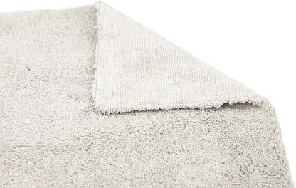 The Rag Company - Creature Edgeless Auto Detailing Towels; Professional 70/30 Blend, Dual-Pile Plush Microfiber, Buffing & Polishing, 420gsm - 16in x 16in - Ice Grey - 10-Pack