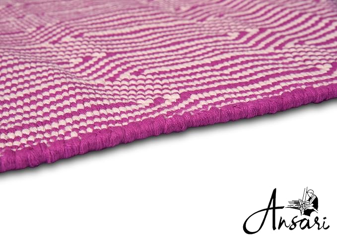 Craftyansari Handwoven Cotton Yoga Mat, Natural, 72 x 24 Inches, Fair Trade, Soft Absorbent Surface for Exercise, Workout, Meditation