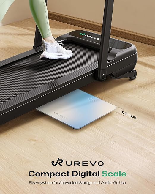 UREVO Smart Scale for Body Weight & BMI Tracking Sync with App, Digital Bathroom Scale with LED Display, Highly Accurate Weight Scale, 400 lb/180 kg, lb/kg Units, Batteries Included, Blue