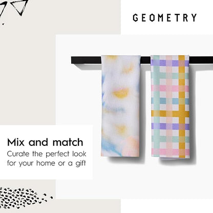 GEOMETRY Spring Kitchen Towels - Quick Dry Microfiber Cloth Spring & Summer Dish Towels for Kitchen Drying - Premium Quick Dry Towel - Cute Banana Lines, 18" x 30" - 1-Pack