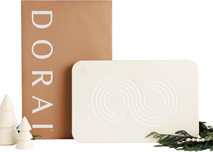 Dorai Home Bath Stone Mat 23.6"x15.4" – Quick-Dry, Non-Slip Diatomite Stone Bath Mat for Bathroom, Zen Sandstone