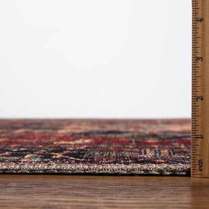 Keen Home Design 2x10 Rug - Machine Washable Runner Rug with Non-Slip Backing, Ideal for Hallway, Entryway, Kitchen, Laundry Room - Vintage, Easy Clean, Durable, Low Pile - (2'6" x 10')