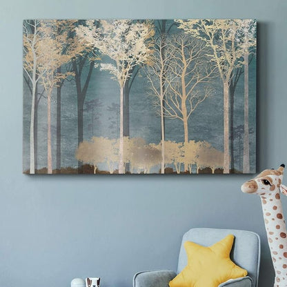 Wexford Home Home Decor Landscape Canvas Wall Art Abstract Floral Painting Modern Pictures Artwork Decoration for Living Room Kitchen Bathroom Office, Ready to Hang, into the woods, 24x36