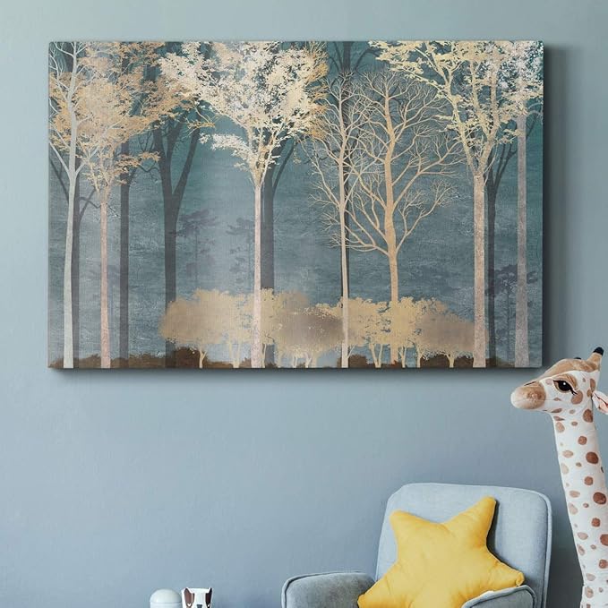 Wexford Home Home Decor Landscape Canvas Wall Art Abstract Floral Painting Modern Pictures Artwork Decoration for Living Room Kitchen Bathroom Office, Ready to Hang, 32x48