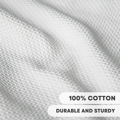 Artoid Mode 100% Cotton White Light Dark Grey Waffle Weave Kitchen Dish Cloths, 12x12 Inch Ultra Soft Absorbent Quick Drying Kitchen Dish Towels Set of 6, Multicolor
