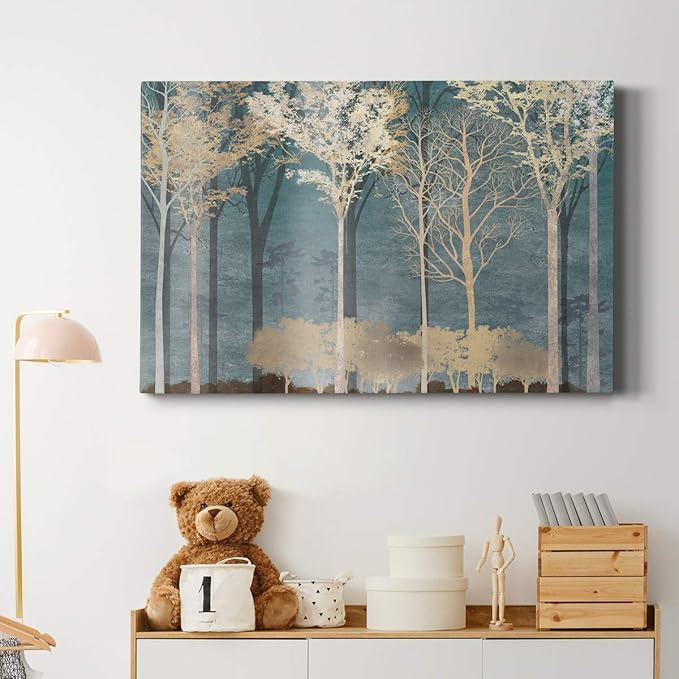 Wexford Home Home Decor Landscape Canvas Wall Art Abstract Floral Painting Modern Pictures Artwork Decoration for Living Room Kitchen Bathroom Office, Ready to Hang, 32x48