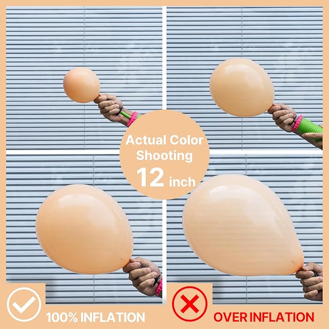 PartyWoo Nude Balloons 50 pcs 12 Inch Beige Apricot Boho Neutral Latex Balloons for Wedding Baby Shower Gender Reveal Graduation Birthday Party Decorations Apricot-F05