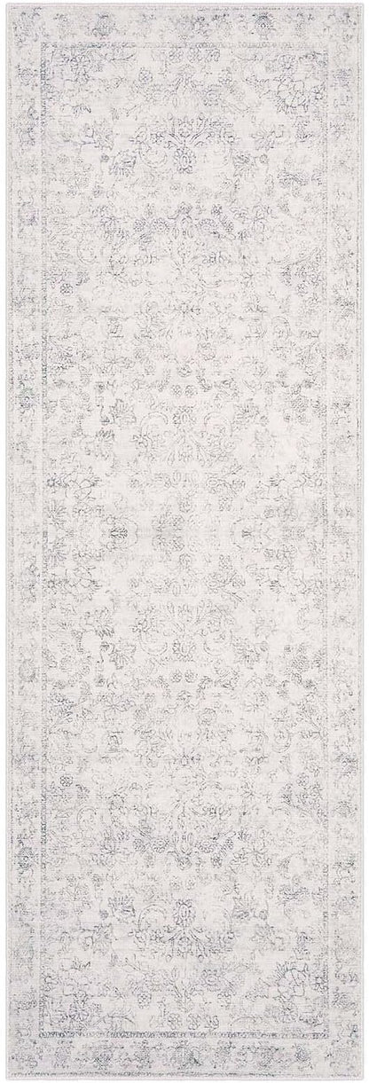 jinchan Runner Rug 2x5 Kitchen Rugs Hallway Runner - Machine Washable Vintage Floral Non-Slip,Low Pile Soft Ultra-Thin Distressed Carpet for Entryway Farmhouse Bedroom Laundry Room (2’x5’,Ivory)