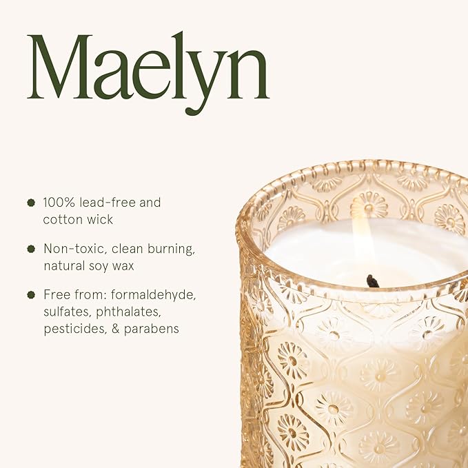 LA JOLIE MUSE Vanilla Bomb Candle | Vanilla, Lemon Zest & Patchouli | 6 oz Cotton Wick | Natural Soy Wax | 40 Hours Clean Burn | Gift-Ready for Hosts | Elegant Home Décor