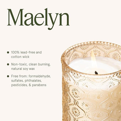 LA JOLIE MUSE Vanilla Bomb Candle | Vanilla, Lemon Zest & Patchouli | 6 oz Cotton Wick | Natural Soy Wax | 40 Hours Clean Burn | Gift-Ready for Hosts | Elegant Home Décor