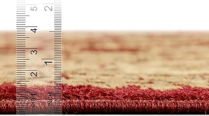 Rugs.com Aditi Collection Rug – 2' 2 x 6' Runner Red Low Rug Perfect for Living Rooms, Large Dining Rooms, Open Floorplans