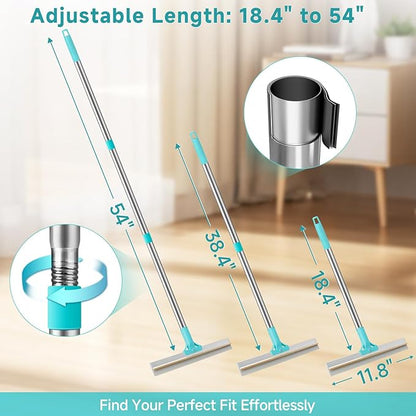 Carpet Rake for Pet Hair Removal Tool, Reusable Pet Hair Remover Broom, Dog&Cat Hair Remover Scraper Rake with 54” Adjustable Long Handle, 3 Pcs Carpet Brush Rake for Rugs, Mats, Couch, Furniture