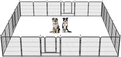 FXW Instant Unleashed Dog Playpen, Portable Pet Fence for Outdoor, RV Trips, and Camping, 32inch, 24 Panels for Small and Medium Dogs│Patented