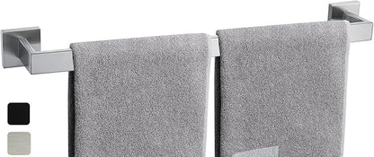 24 Inch Towel Bar for Bathroom 12/16/24/28/32/36 Inch Kitchen Towel Holder Brushed Nickel Towel Rod Wall Mounted SUS304 Rustproof Towel Rack Modern Square Design (1, Brushed Nickel, 24 Inch)