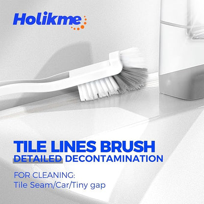 Holikme Deep Cleaning Brush Set, Scrub Pads with Scraper Tip for Pool Walls, Bathroom, Grout, Floor, Tub, Shower and Kitchen Surface, Abrasive Wheel Brushes (Negro)