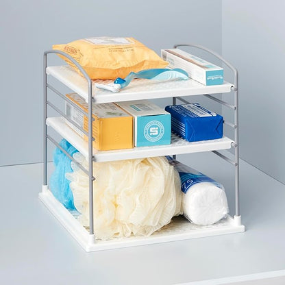 YouCopia UpSpace Cabinet Box Organizer, Adjustable Kitchen Pantry Shelf for Plastic Wrap and Foil Storage, Small Classic Edition