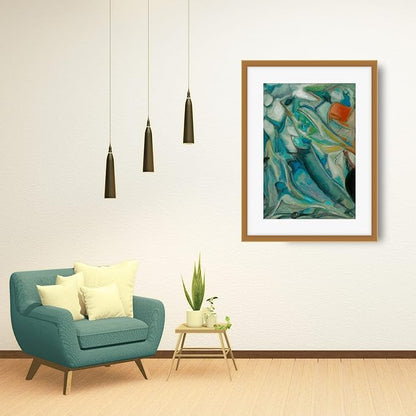 ATENSHI ART Influence by Mario Angel, Abstract Art Poster, Art Wall Decor Abstract, Colorful Wall Art, Abstract Wall Art, Modern Wall Art Poster, Large Wall Art, Wall Decor Living Room, Premium Matte