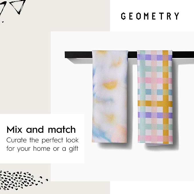 GEOMETRY Spring Kitchen Towels - Quick Dry Microfiber Cloth Spring & Summer Dish Towels for Kitchen Drying - Premium Quick Dry Towel - Sweet Green, 18" x 30" - 1-Pack