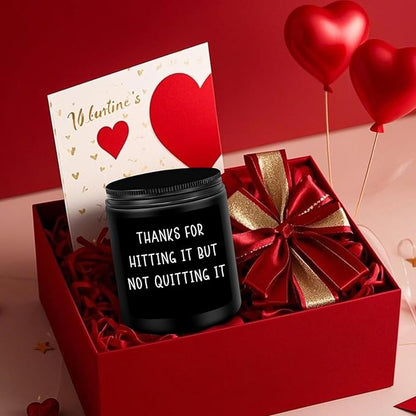Homsolver Romantic Valentine Gifts for Men, Wedding Anniversary Christmas Valentines Day Gift for Him Boyfriend Husband-Thanks for Hitting It But Not Quitting It-Sandalwood Scented