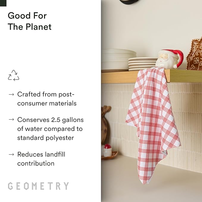 GEOMETRY Christmas Kitchen Towels - Quick Dry Microfiber Cloth Dish Towels for Kitchen Drying - Premium Quick Dry Towel 2-Pack Set - Polar Express