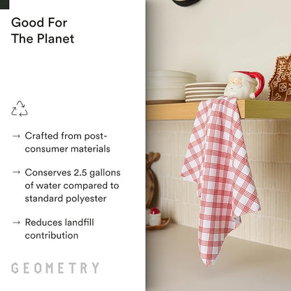 GEOMETRY Christmas Kitchen Towels - Quick Dry Microfiber Cloth Dish Towels for Kitchen Drying - Premium Quick Dry Towel 2-Pack Set - Polar Express
