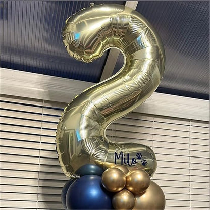 Champagne Gold Number 6 Balloon, 40In Large Foil Number Balloons Set 0-9 for Women, Self Inflating Light Gold Digital 6 Helium Balloon for Girls Boys 6th Birthday Anniversary Party Decoration Supplies