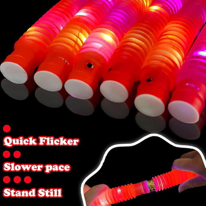 12-24 PCS Red Glow Sticks Party Favors for Kids, LED Light Up Necklaces Bracelets Accessories for Toddlers, Glow Birthday Valentines Day Mardi Gras Party Supplies Decorations for Boys Girls