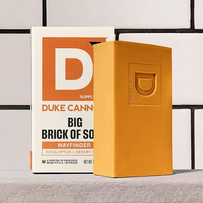 Duke Cannon Supply Co. Extra Large Bar Soap - Men's Natural Soap with Masculine Scents - Made in the USA with Domestic & Globally Sourced Materials - All Skin Types - Big Brick - Wayfinder,10 oz