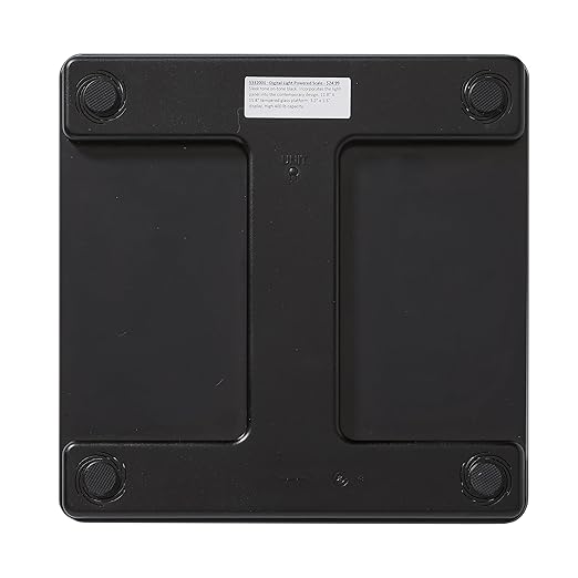 Taylor Light Powered Digital Bath Scale, Large and Durable Platform, Light Powered Panel with Endless Power, No Batteries Needed, Energy-Saving, Easy to Use, High 400 lb Capacity, Black