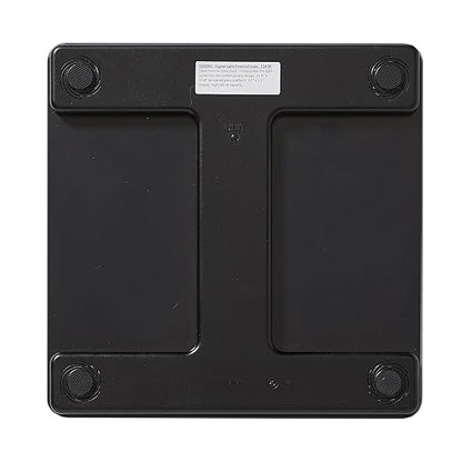 Taylor Light Powered Digital Bath Scale, Large and Durable Platform, Light Powered Panel with Endless Power, No Batteries Needed, Energy-Saving, Easy to Use, High 400 lb Capacity, Black