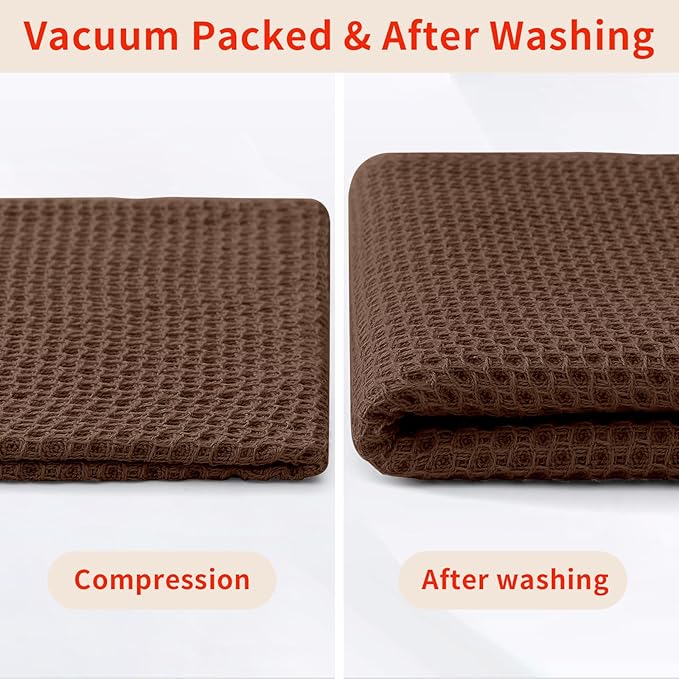 Homaxy 100% Cotton Kitchen Towels and Dishcloths Set, 12 x 12 Inches and 13 x 28 Inches, Set of 8 Bulk Kitchen Towels Set, Ultra Soft Absorbent Dish Cloths for Washing Dishes, Coffee