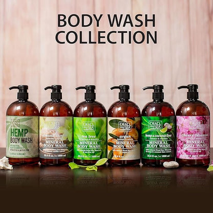 Dead Sea Collection Almond Vanilla Body Wash for Women and Men – Almond Vanilla Scent with Dead Sea Minerals – Moisturizing Shower Gel for Dry & Sensitive Skin – Pack of 2 (67.6 fl oz)