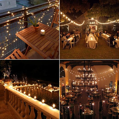 Brizled Gentle Twinkle Christmas Lights, 33ft 100 LED Christmas String Lights, 120V Warm White Xmas Tree Light Connectable Indoor Outdoor Twinkle Xmas Light for Tree Home Holiday Party Wedding Decor