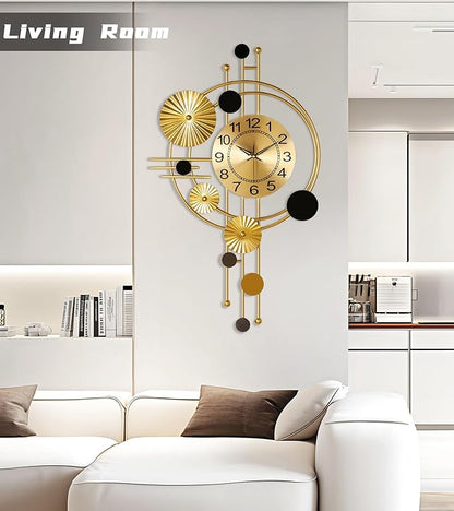 Large Wall Clock, Modern Clocks for Living Room, Geometric Design - Silent Wall Clock, Battery Operated, for Living Room,Bedroom,Kitchen,Study or Entryway Decor-30