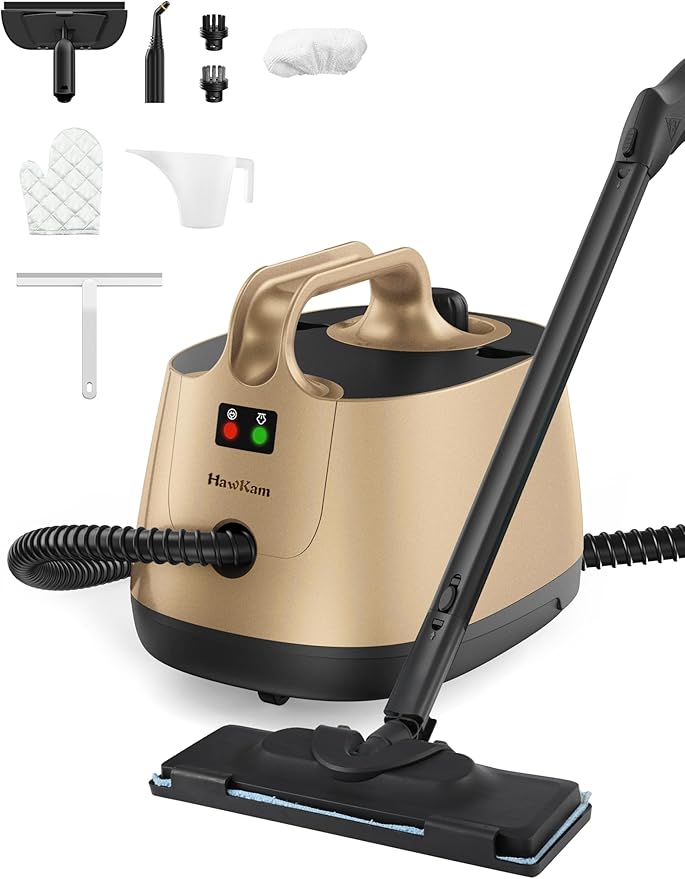 Handheld Steam Cleaner, 293°F 58 PSI Powerful Multipurpose Steam Mop for Home Use, 50Oz Capacity, Heavy Duty Steamer for home, Handheld Steamers, Floors, Cars, Tiles, Crack Cleaning, Titanium
