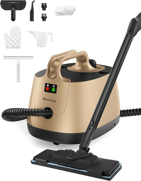 Handheld Steam Cleaner, 293°F 58 PSI Powerful Multipurpose Steam Mop for Home Use, 50Oz Capacity, Heavy Duty Steamer for home, Handheld Steamers, Floors, Cars, Tiles, Crack Cleaning, Titanium
