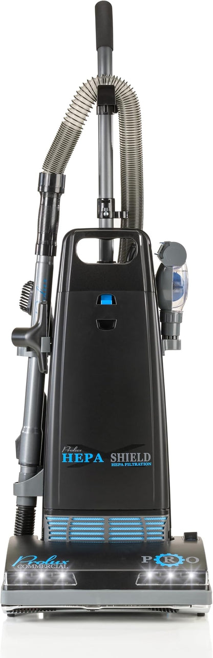 Prolux 8000 Commercial Upright Vacuum with On Board Tools, Bagged Vacuum Cleaner, Commercial Vacuum, HEPA Filter, Floor Selector Switch, 12-Amp Amtek Motor, 107 CFM Suction Power