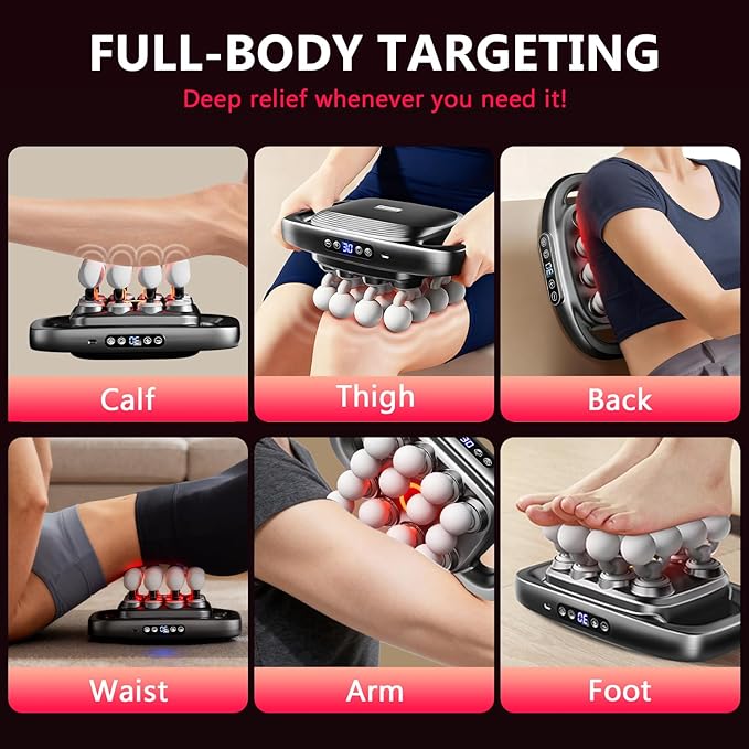 16 Head Massage Gun Set, Body Massage for Back, Shoulders, Neck, Legs, Foot, Massage Gun deep Tissue, Percussion Massager with 3 Modes & 30 Intensities Body Muscle Pain Relief