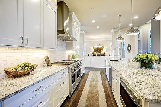 10 Ft Long Beige Kitchen Hallway Runner Rug, Non-Slip Washable 2'2" X 10' Rubber Backed Carpet, Custom Size Floor Mat for Entryway Stairs Bedroom Bathroom Laundry Room