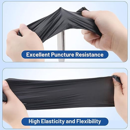 JMU Black Nitrile Exam Gloves Small Bulk 2000 Count, 3.5Mil Disposable Gloves, Latex Free, Powder Free