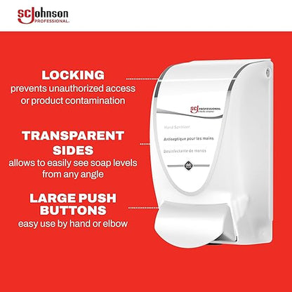 SC Johnson Professional InstantFoam Hand Sanitizer Starter Kit with Dispenser and 1L Foam Hand Sanitizer Cartridge