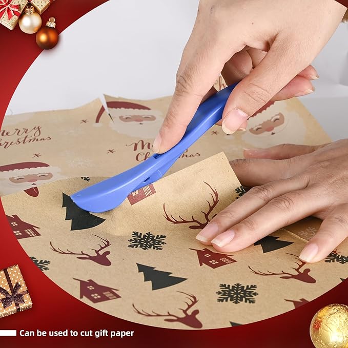 FOSHIO Wallpaper Kit, Including Wallpaper Smoothing Tool, Card Squeegee, Seam Roller, Wrapping Paper Cutter Exacto Knife, Mesureing Tape, Wallpaper Tools for Peel and Stick Window Film Application Kit