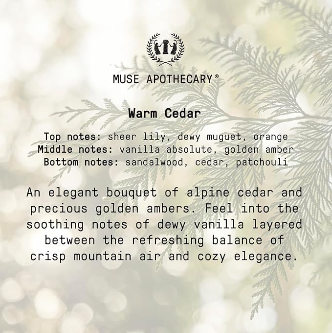 Muse Apothecary Hand Ritual - Botanical Collection - Aromatic and Nourishing Hand Soap, Infused with Natural Aromatherapy Essential Oils - 16 oz, Warm Cedar, Pack of 3