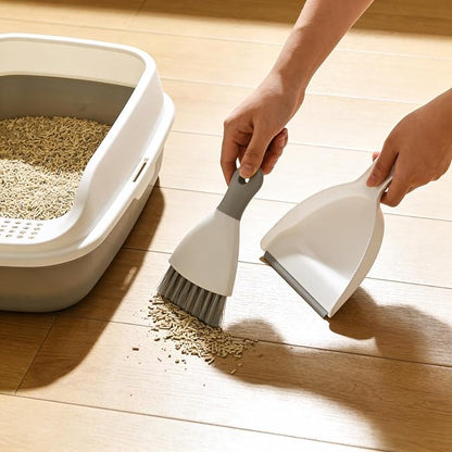 Mini Dustpan and Brush Set, Small Broom and Dustpan Set Dust Pan and Portable Hand Broom Dustpan and Broom Combo Compact for Desk, Table, Home, Kitchen Necessities