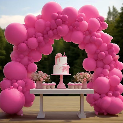 130PCS Rose Red Balloons, Latex Balloons Different Sizes 18/12/10/5 Inch, Helium Balloons with Ribbon, Party Balloon Set for Birthday Wedding Graduation Anniversary Baby Shower Decoration