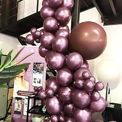 PartyWoo Metallic Brown Balloons 50 pcs 12 Inch Chrome Bronze Copper Latex Helium Balloons for Graduation Baby Shower Gender Reveal Wedding Anniversary Birthday Party Decorations Brown-G133