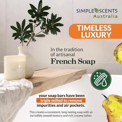 Coconut Vanilla Scented Natural Soap Bars (12 Bars), 3.5oz Moisturizing French Triple Milled Soap Bars Enriched with Shea Butter - Pure Plant Oil Bath & Body Bars