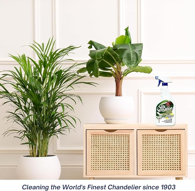 Sparkle Plenty Silk Sensation Fake Plant Cleaner - Artificial Plants & Flowers Silk Plant Cleaner Spray No Wipe - Artificial Plant Cleaner Spray No Wipe & Silk Flower Cleaner Spray (1 Gallon, 2 Pack)
