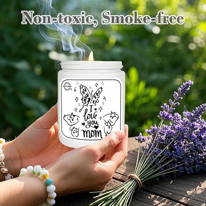 Christmas Gifts for Mom, Lavender Eucalyptus Candles, Soy Wax Aromatherapy Candle for Stress Relief, Non Toxic, Long Lasting Time of 50 Hour, Birthday Gifts for Mom from Daughter Son